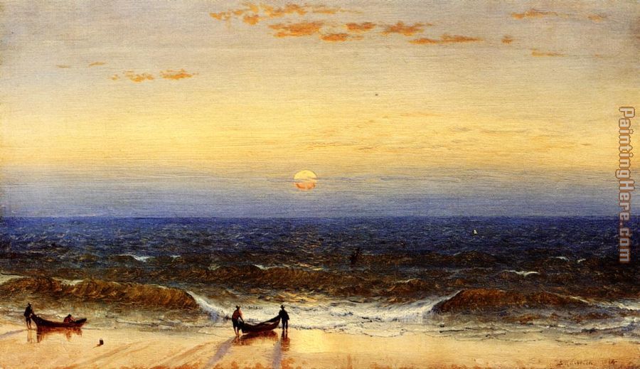 Sunrise, Long Branch, New Jersey painting - Sanford Robinson Gifford Sunrise, Long Branch, New Jersey art painting